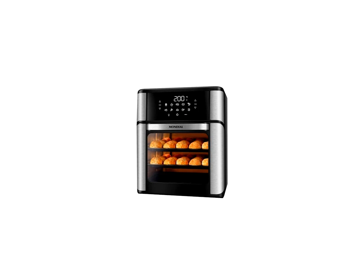 Revisão Fritadeira Air Fryer Oven Mondial 12L AFO-12L-BI: Praticidade na limpeza e ótimo aproveitamento de espaço interno
