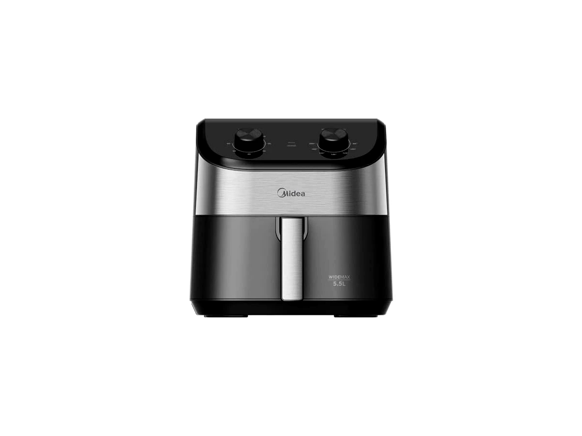 Revisão Midea Air Fryer 5,5L FWM55P1: aquecimento agressivo e limpeza sem esforço para o dia a dia