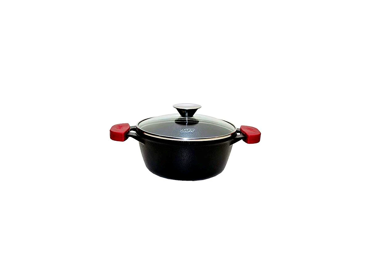 Revisão Caçarola MTA Ferro Fundido com Tampa de Vidro 24 cm 4L (Ref: 8342): excelente custo-benefício para cozimento rústico e selagem