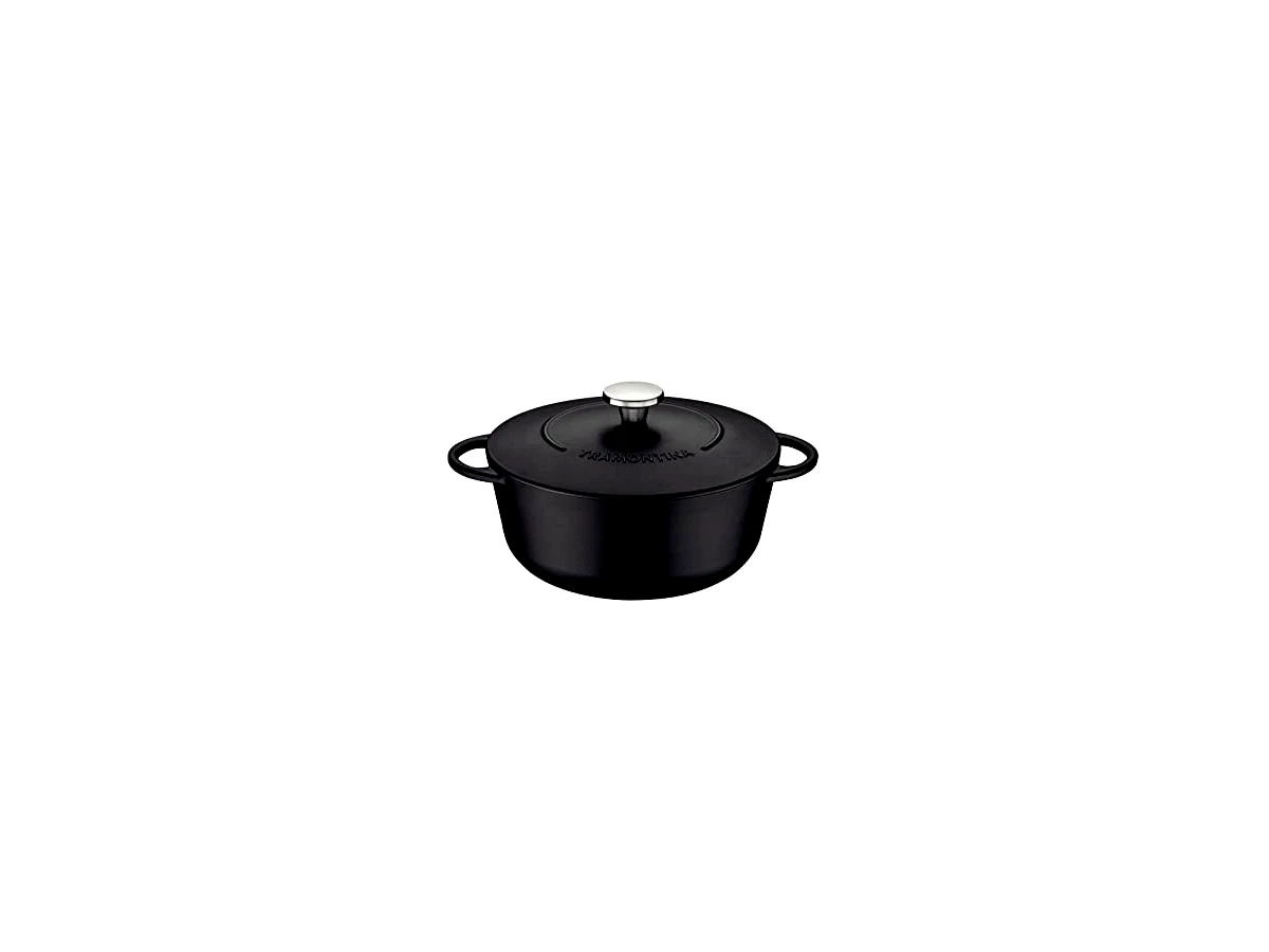 Revisão Caçarola Tramontina Trento em Ferro Esmaltado com Antiaderente 28 cm 6L (Ref: 20805/028): a união prática entre ferro fundido e antiaderente