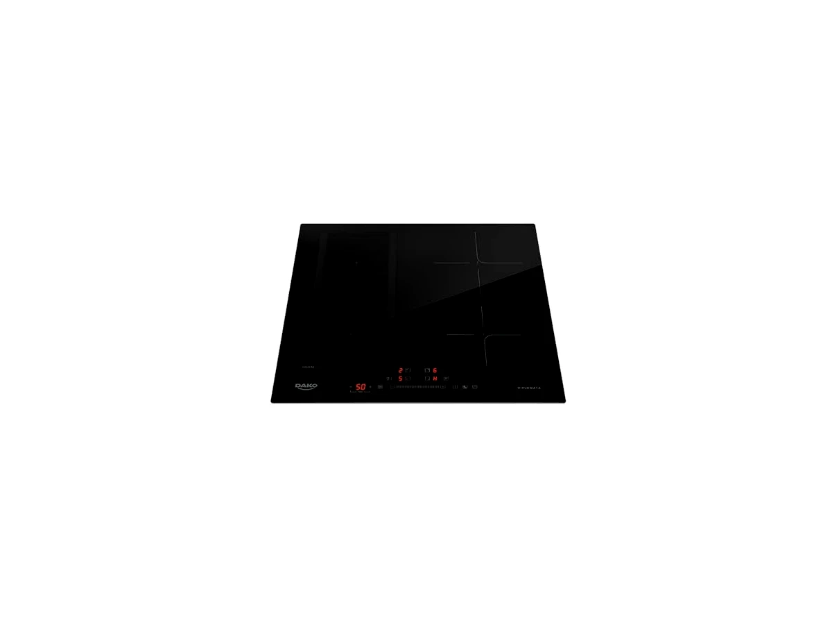 Revisão Dako Diplomata — cooktop de indução com 4 bocas, zona flexível, preto, 220 V; não confundir com Dako Supreme nem Diplomata 5 bocas: a forma de ter uma zona flexível pagando menos