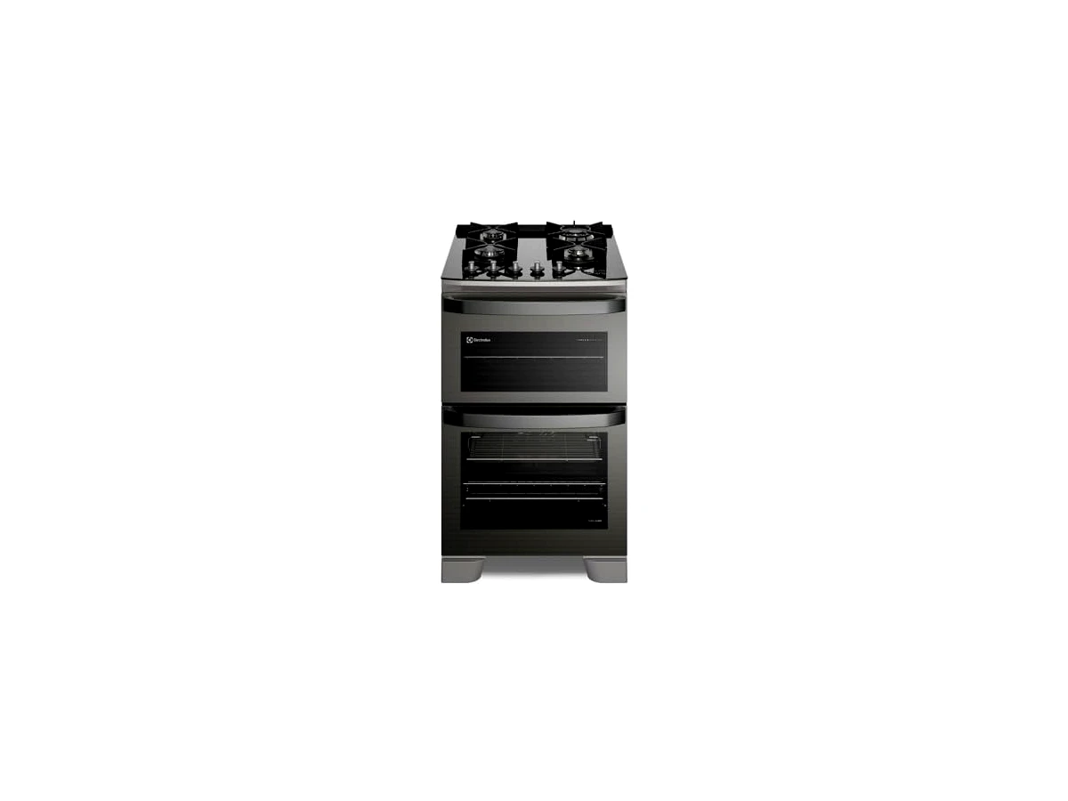 Revisão Fogão de Piso 4 Bocas Electrolux Expert Cinza com 2 Fornos, Função Air Fryer, Grill e Timer (FE4AD): versatilidade máxima para substituir a fritadeira de bancada