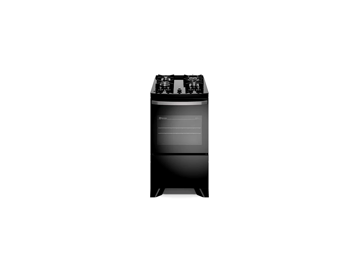 Revisão Fogão de Piso 4 Bocas Electrolux Preto Efficient com Mesa de Vidro, Tripla Chama e PerfectCook (FE4GB): o design de cooktop acoplado a um forno surpreendentemente ágil