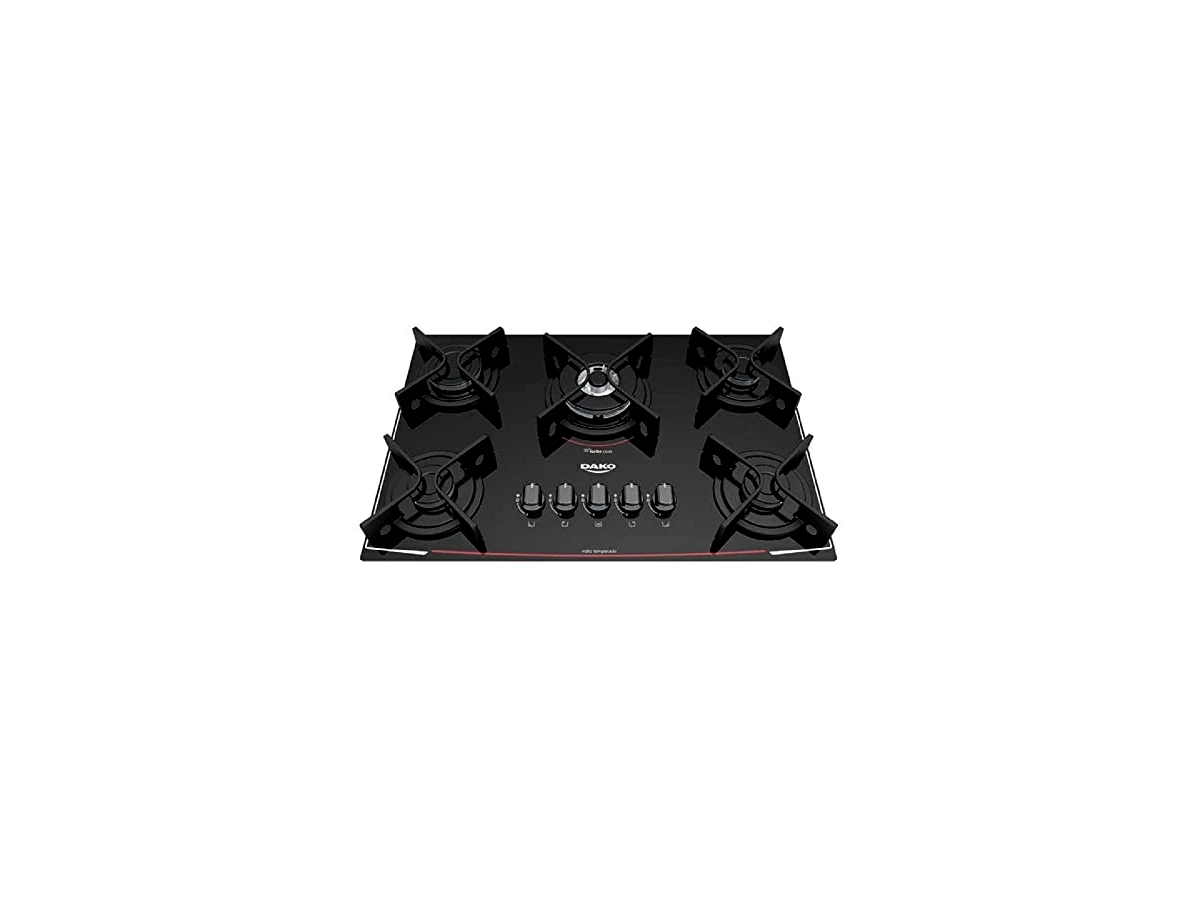 Revisão Cooktop a Gás Dako Turbo Cook 5 Bocas Vidro Temperado Preto 300000556: Estabilidade bruta para panelas pesadas e alto poder de fogo