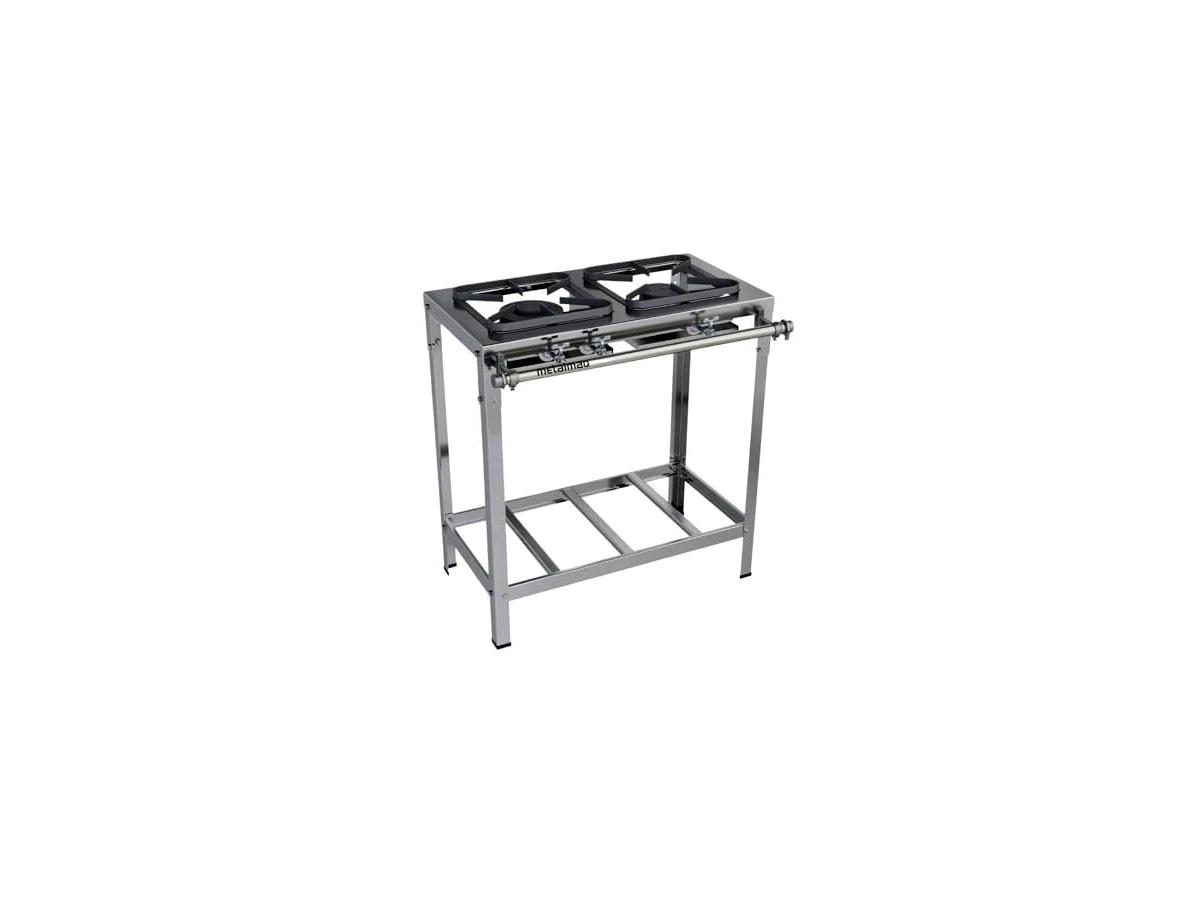 Revisão Fogão Industrial Metalmaq 2 Bocas Alta Pressão Perfil 5 com Cavalete: a força bruta ideal para ilhas de fritura e fervura rápida
