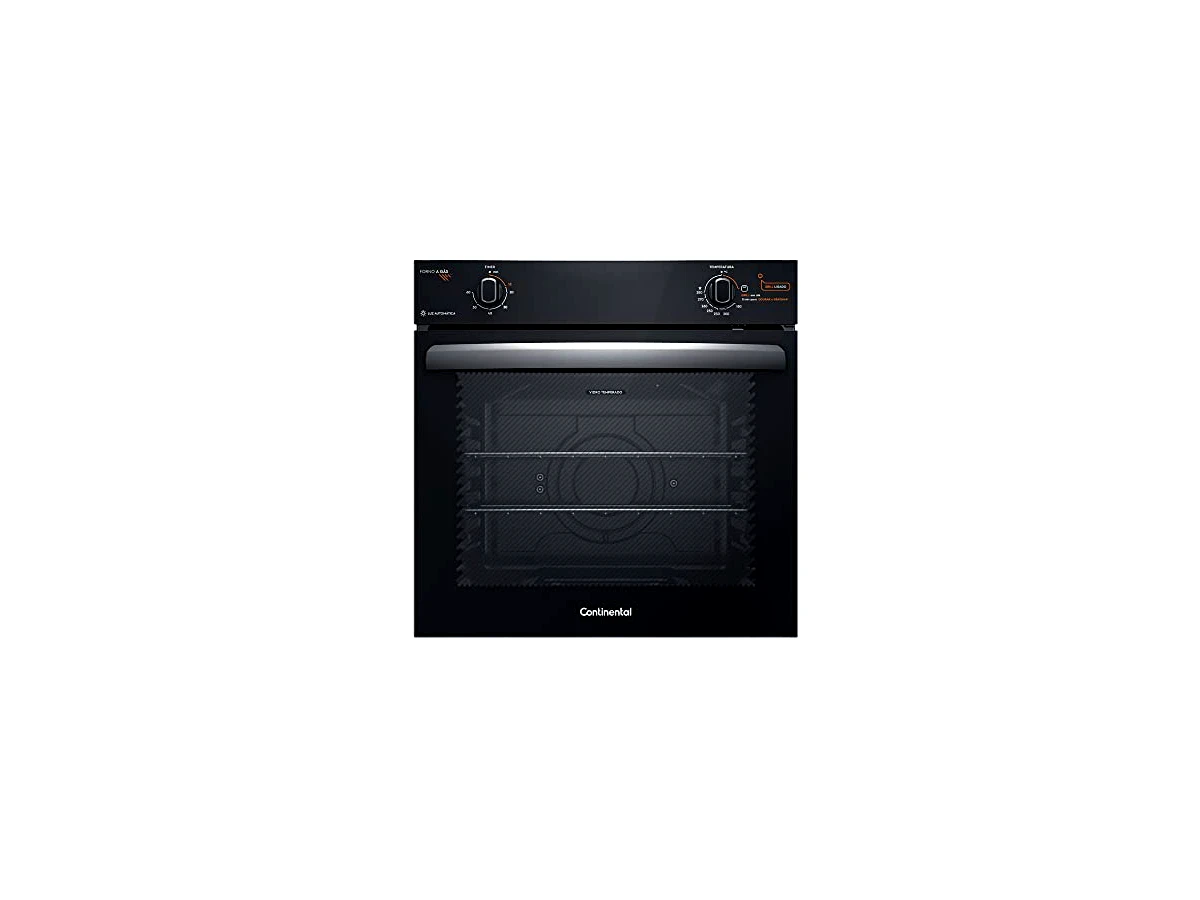 Revisão Forno de Embutir a Gás Continental 80 Litros Preto OC8GM: Limpeza descomplicada sem frestas e grill potente