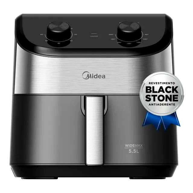Revisão Fritadeira Air Fryer Midea 5,5L 1900W Wide Max: O melhor custo-benefício para quem prioriza rapidez
