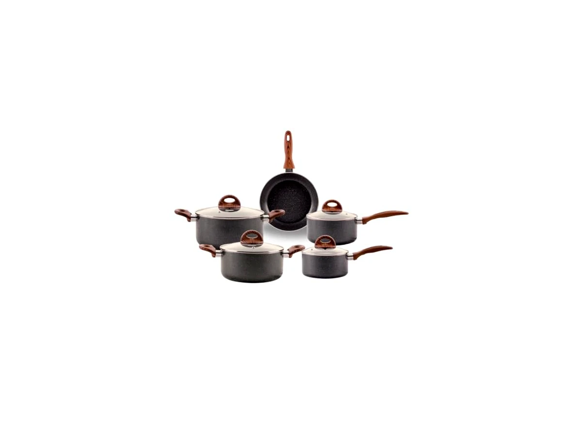 Revisão Brinox - Jogo de Panelas Antiaderente Ceramic Life 5 Peças com Fundo de Indução Smart Plus - Granito: A escolha inteligente e resistente para indução