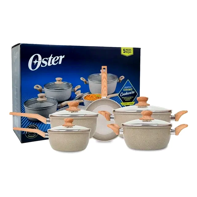 Revisão Jogo de Panelas Oster 5 Peças Cerâmica Marble Edition: A melhor escolha em cerâmica para fogão de indução
